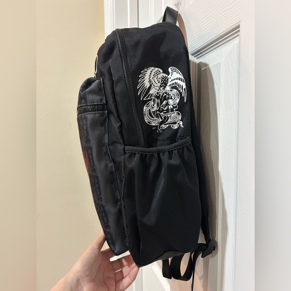 Ed Hardy Black and Gray Backpack with Skull Design - Picture 4 of 5